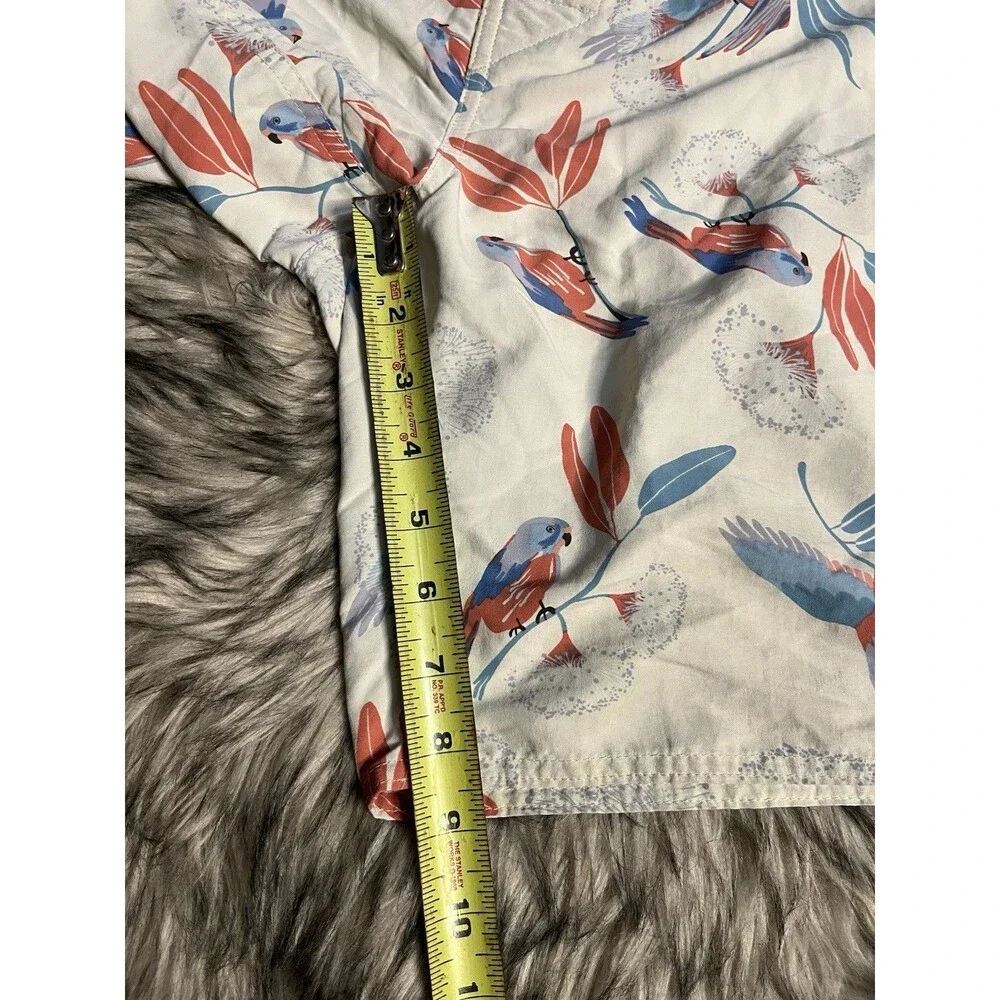 Patagonia Bird Print Wavefarer Boardshort Drawstring Swim Trunks
